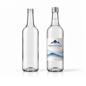 750ml Lightweight Mountain Glass Bottle