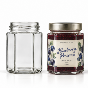 280ml Hex Glass Jar