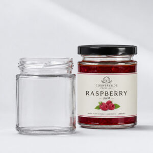 206ml Lightweight Panel Glass Jar