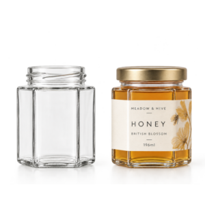 196ml Hex Glass Jar